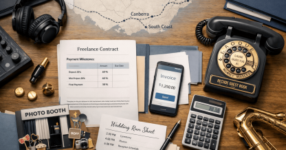 Freelancer payment structures for multi-service wedding entertainment